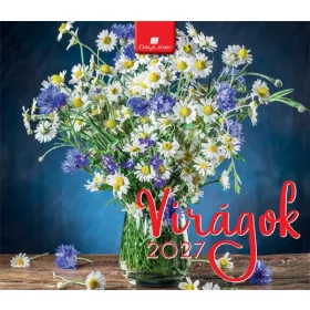   Naptár, asztali, havi, álló, mini, DAYLINER Virágok (NAVIFALVIU)