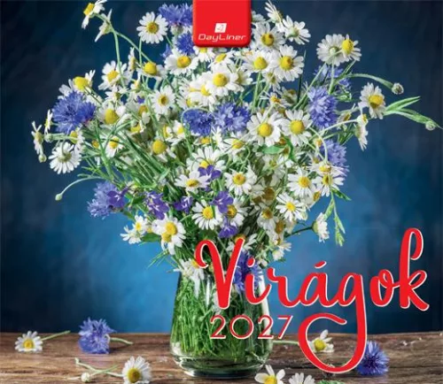 Naptár, asztali, havi, álló, mini, DAYLINER Virágok (NAVIFALVIU)