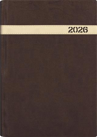 Naptár, tervező, B5, heti, DAYLINER The Boss, barna (NBOHBAU)