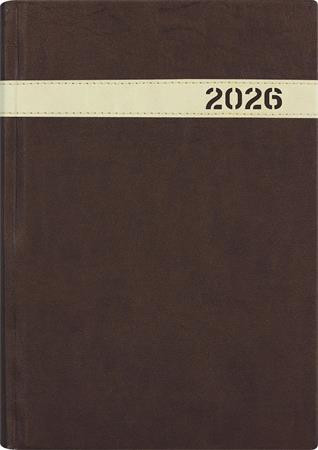 Naptár, tervező, A5, napi, DAYLINER, The Boss, barna (NBONBAU)