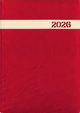 Naptár, tervező, A5, napi, DAYLINER, The Boss, bordó (NBONBOU)