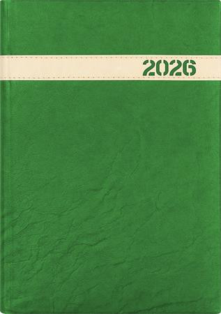 Naptár, tervező, A5, napi, DAYLINER, The Boss, zöld (NBONZOU)