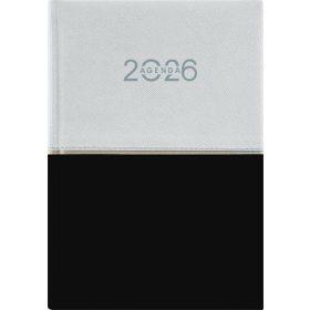   Naptár, tervező, A5, napi, DAYLINER Contrast, fehér-fekete (NCA5FFKU)