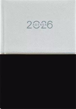 Naptár, tervező, A5, napi, DAYLINER Contrast, fehér-fekete (NCA5FFKU)