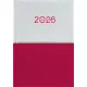Naptár, tervező, A5, napi, DAYLINER Contrast, fehér-piros (NCA5FPU)