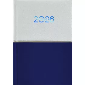  Naptár, tervező, A5, napi, DAYLINER Contrast, fehér-sötétkék (NCA5FSU)