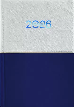 Naptár, tervező, A5, napi, DAYLINER Contrast, fehér-sötétkék (NCA5FSU)