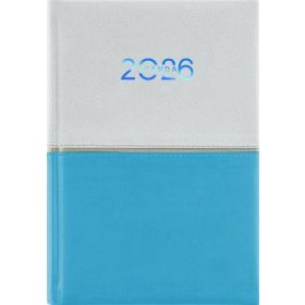   Naptár, tervező, A5, napi, DAYLINER Contrast, fehér-világoskék (NCA5FVU)