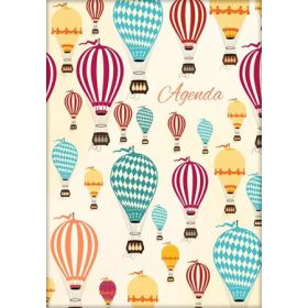   Naptár, tervező, A5, heti, DAYLINER, Colors, Balloons (NCA5HBU)