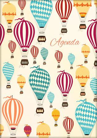 Naptár, tervező, A5, heti, DAYLINER, Colors, Balloons (NCA5HBU)