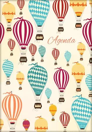 Naptár, tervező, A5, heti, DAYLINER, Colors, Balloons (NCA5HBU)