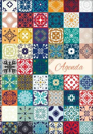 Naptár, tervező, A5, napi, DAYLINER, Colors, Mosaic (NCA5MU)