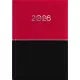 Naptár, tervező, A5, napi, DAYLINER Contrast, piros-fekete (NCA5PFU)