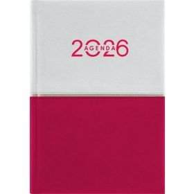   Naptár, tervező, B6, heti, DAYLINER Contrast, fehér-piros (NCB6FPU)