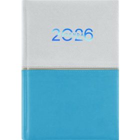   Naptár, tervező, B6, heti, DAYLINER Contrast, fehér-világoskék (NCB6FVKU)