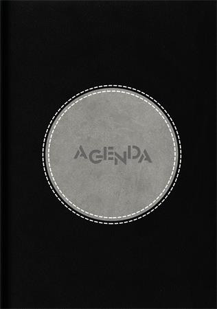 Naptár, tervező, A5, napi, DAYLINER Central, fekete-szürke (NCEA5FSZU)