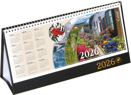 Naptár, asztali, álló, CSÍZIÓ, Öko, fekete (NCSAFK)