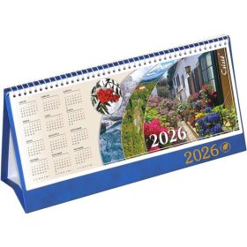 Naptár, asztali, álló, CSÍZIÓ, Öko, kék (NCSAK)