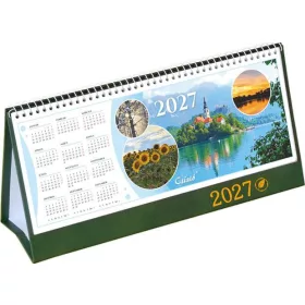 Naptár, asztali, álló, CSÍZIÓ Öko, zöld (NCSAZ)
