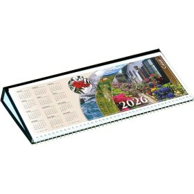 Naptár, asztali, fekvő, CSÍZIÓ Öko, fekete (NCSFFK)