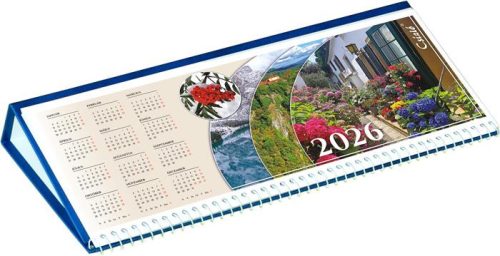 Naptár, asztali, fekvő, CSÍZIÓ, Öko, kék (NCSFK)