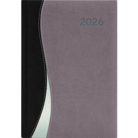   Naptár, tervező, A5, napi, DAYLINER, Dubai, fekete-szürke (NDA5FSZU)