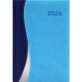   Naptár, tervező, A5, napi, DAYLINER, Dubai, kék-világoskék (NDA5KTU)