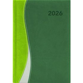   Naptár, tervező, A5, napi, DAYLINER, Dubai, zöld-zöld (NDA5ZZU)