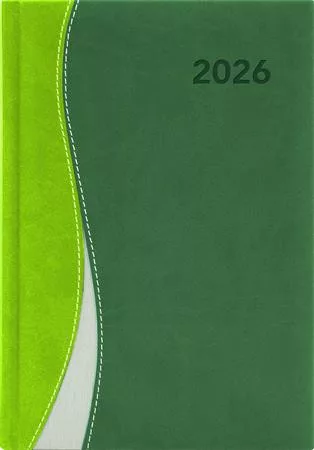 Naptár, tervező, A5, napi, DAYLINER, Dubai, zöld-zöld (NDA5ZZU)