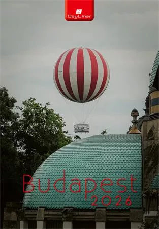 Naptár, fali, DAYLINER, Budapest (NFABPB4U)