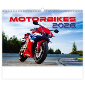 Naptár, fali, DAYLINER, Motorbikes (NFAH152U)