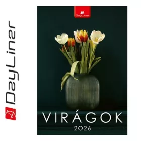 Naptár, fali, DAYLINER, Virágok (NFAVIB4U)
