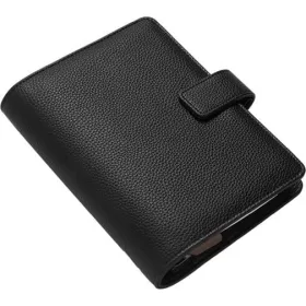   Kalendárium, gyűrűs, betétlapokkal, personal méret, FILOFAX Camden, fekete (NFX022403)