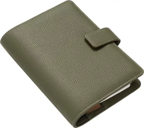 Kalendárium, gyűrűs, betétlapokkal, personal méret, FILOFAX Camden, oliva (NFX022407)