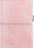 Kalendárium, gyűrűs, betétlapokkal, personal méret, FILOFAX, Domino Soft, pasztell rózsaszín (NFX022577)