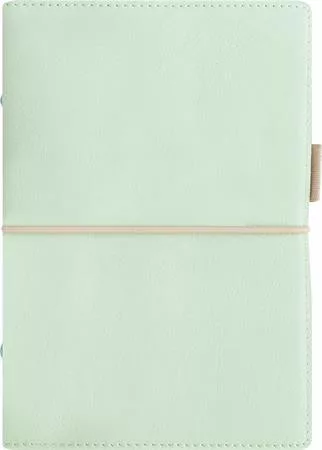 Kalendárium, gyűrűs, betétlapokkal, personal méret, FILOFAX, Domino Soft, pasztellzöld (NFX022579)