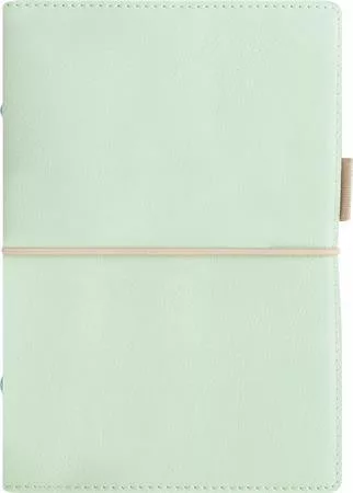 Kalendárium, gyűrűs, betétlapokkal, personal méret, FILOFAX, Domino Soft, pasztellzöld (NFX022579)