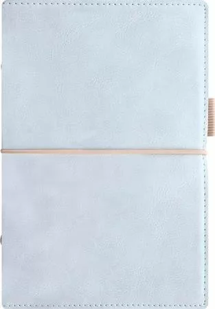 Kalendárium, gyűrűs, betétlapokkal, A5 méret, FILOFAX, Domino Soft, pasztellkék (NFX022603)
