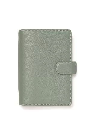 Kalendárium, gyűrűs, betétlapokkal, personal méret, FILOFAX Norfolk, zöld (NFX022636)