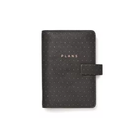   Kalendárium, gyűrűs, betétlapokkal, personal méret, FILOFAX Moonlight, fekete (NFX022654)