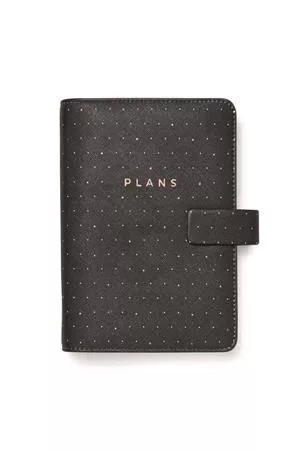 Kalendárium, gyűrűs, betétlapokkal, personal méret, FILOFAX Moonlight, fekete (NFX022654)