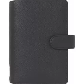   Kalendárium, gyűrűs, betétlapokkal, personal méret, FILOFAX Norfolk, fekete (NFX022668)