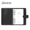 Kalendárium, gyűrűs, betétlapokkal, personal méret, FILOFAX Norfolk, fekete (NFX022668)