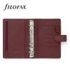 Kalendárium, gyűrűs, betétlapokkal, personal méret, FILOFAX Norfolk, bordó (NFX022671)
