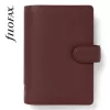 Kalendárium, gyűrűs, betétlapokkal, personal méret, FILOFAX Norfolk, bordó (NFX022671)