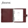 Kalendárium, gyűrűs, betétlapokkal, personal méret, FILOFAX Norfolk, bordó (NFX022671)