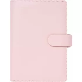   Kalendárium, gyűrűs, betétlapokkal, pocket méret, FILOFAX Saffiano, halvány rózsaszín (NFX022697)