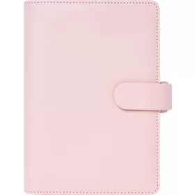   Kalendárium, gyűrűs, betétlapokkal, pocket méret, FILOFAX Saffiano, halvány rózsaszín (NFX022697)