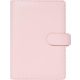 Kalendárium, gyűrűs, betétlapokkal, pocket méret, FILOFAX Saffiano, halvány rózsaszín (NFX022697)