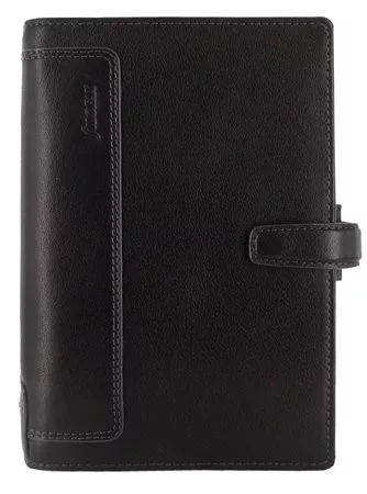 Kalendárium, gyűrűs, betétlapokkal, personal méret, FILOFAX, Holborn, fekete (NFX025116)